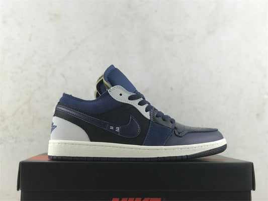 Air Jordan 1 Low SE Craft Obsidian French Blue Ashen Slate White