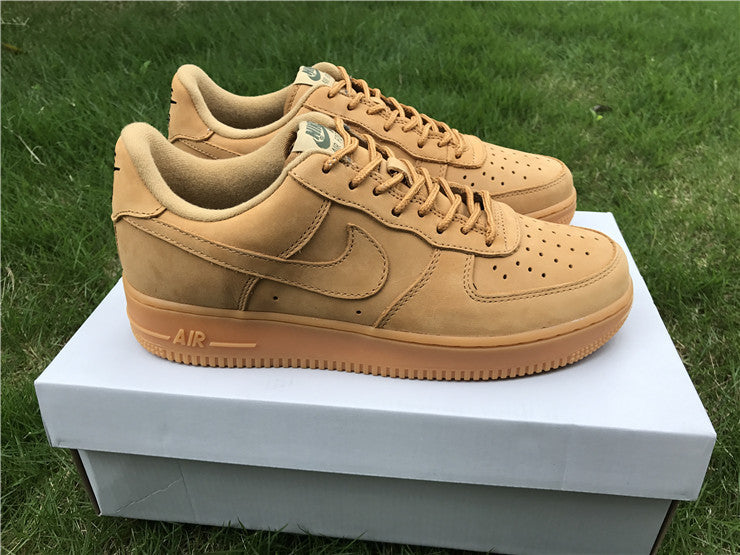 Nike Air Force 1 Low GS Wheat Flax 8 Leather