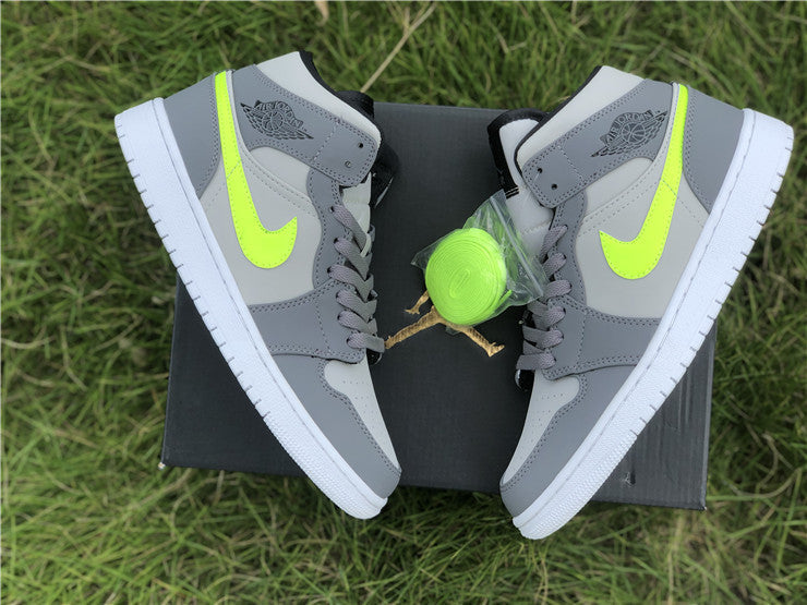 Air Jordan 1 Mid Gunsmoke Volt