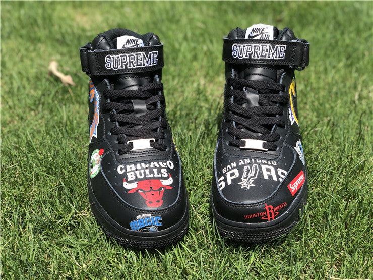 Nike Air Force 1 Mid Supreme NBA Black