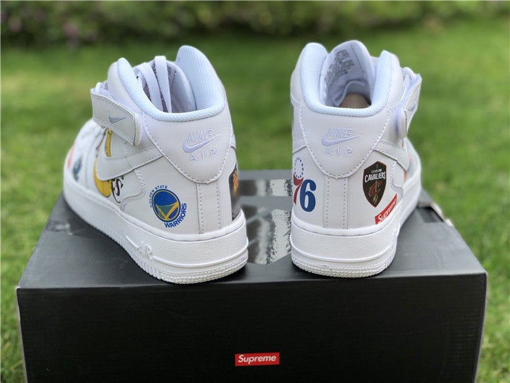 Nike Air Force 1 Mid Supreme NBA White