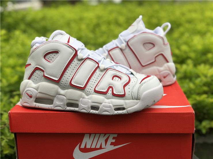 Nike Air More Uptempo White Varsity Red Outline (2018/2021)