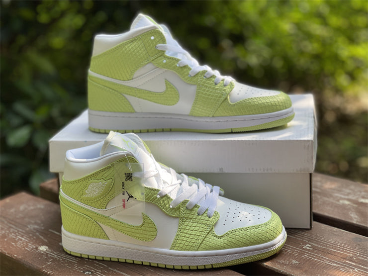 Air Jordan 1 Mid Green Python (W)