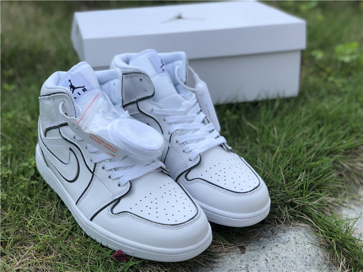 Air Jordan 1 Mid Iridescent Reflective White (W)