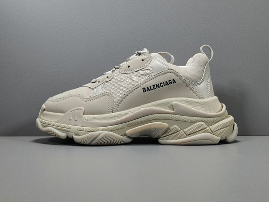 Balenciaga All Over Logo Triple S Beige Black