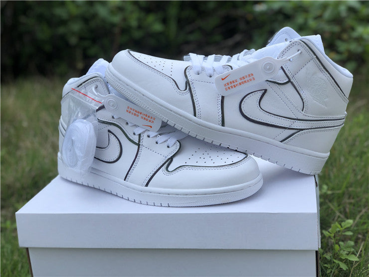 Air Jordan 1 Mid Iridescent Reflective White (W)