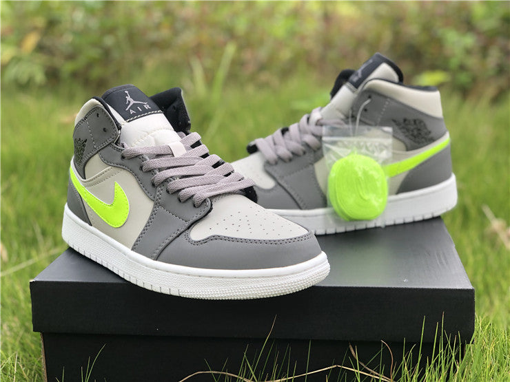 Air Jordan 1 Mid Gunsmoke Volt