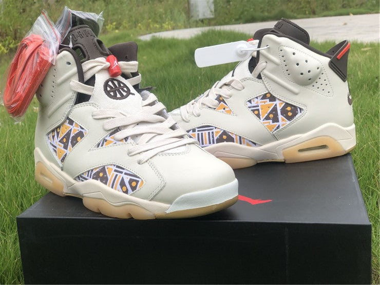 Air Jordan 6 Retro Quai54 Sail Brown (2020)