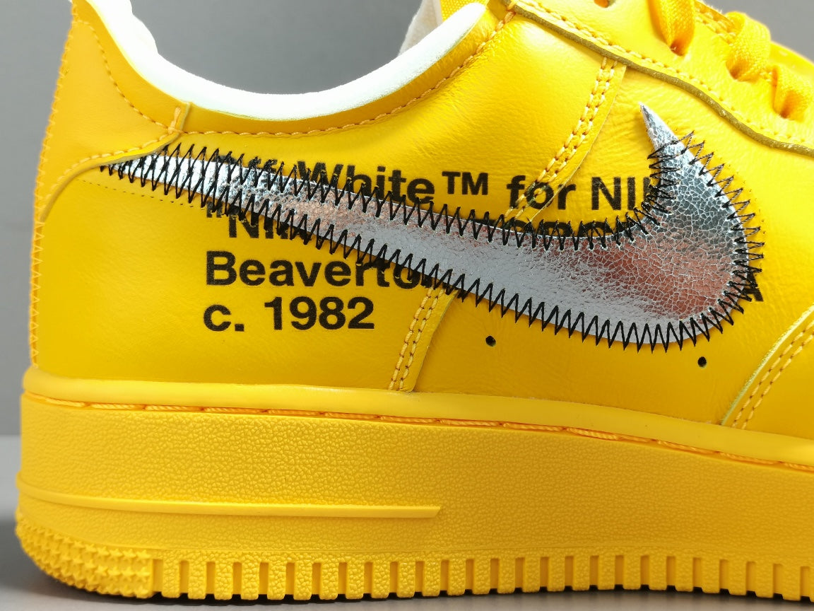 Nike Air Force 1 Low OFF-WHITE University Gold Metallic Silver