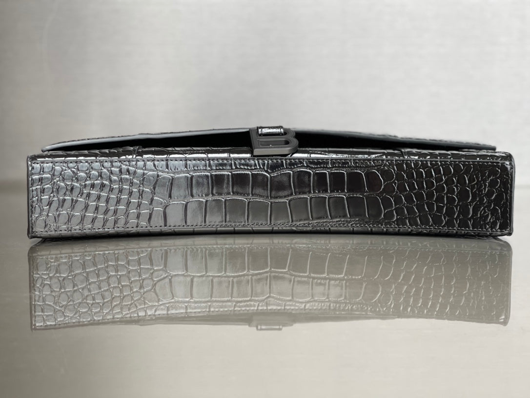 Crocodile black/black buckle