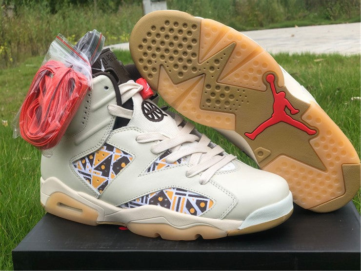 Air Jordan 6 Retro Quai54 Sail Brown (2020)